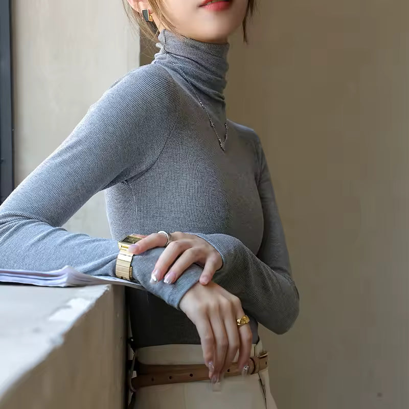 Long-Sleeve Turtleneck Sweater